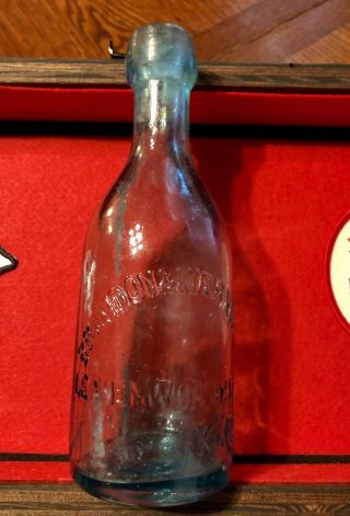 1863 - 1889 Leavenworth City Kansas KS Hutch Bottle BRANDON & KIRRMEYER 3