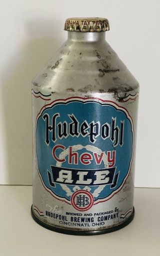 Hudepohl Chevy Ale Crowntainer Beer Can