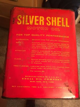 1940s Antique Shell Motor Oil Can.  Gas.  Sign.  Soda. 3