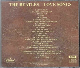 BEATLES Love Songs CD 2