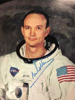 Autograph Michael Collins Astronaut Of Apollo 11 - Nasa Photograph Signed