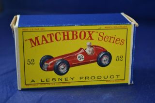 Nos/nib 1958 Matchbox No.  52 - A Maserati 4clt/1948 Still In It 