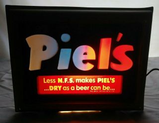 Old Piels Beer Motion Lamp Lighted Back Bar Display Sign Brooklyn York NY 10
