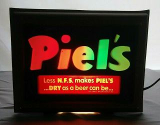 Old Piels Beer Motion Lamp Lighted Back Bar Display Sign Brooklyn York Ny