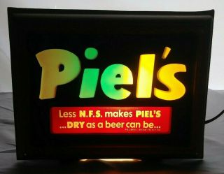 Old Piels Beer Motion Lamp Lighted Back Bar Display Sign Brooklyn York NY 8