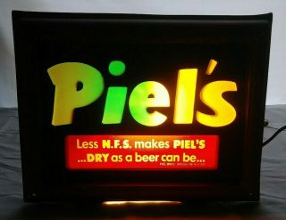 Old Piels Beer Motion Lamp Lighted Back Bar Display Sign Brooklyn York NY 9
