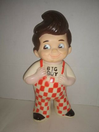 Vintage Bob ' s Big Boy Advertising Coin Bank Doll Figure Plastic Vinyl 1973/ 9 