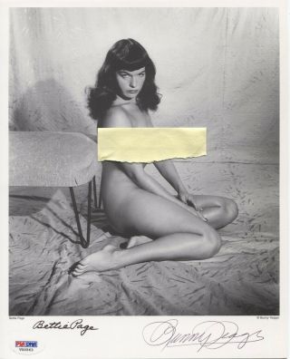 Bettie Page,  Bunny Yeager Signed 8x10 Psa/dna Auto Autograph