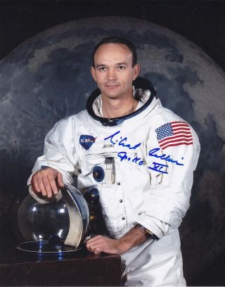 Michael Collins Apollo 11 Nasa Wss Hand Signed 8 X 10 Photo W/coa