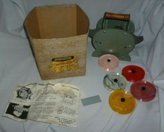 Vintage Nestor Johnson Card Shuffler Model 5 - P W/ Box And 5 Ez Grip Card Holders
