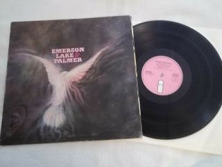 Emerson Lake & Palmer S/t German Import Lp Pink Island 6339026 Nm Early Press