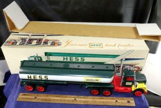 Nib Hess 1968 Gasoline Toy Truck Fuel Tanker W/ Box Insert Marx Tall Ex
