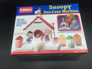 Playskool Snoopy Sno Cone Machine Kit Make @ Home Nos 1989