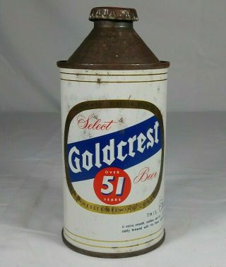 Goldcrest 51 Cone Top Beer Can With Cap Tennessee Brewing Co.  Memphis Tn 166 - 8