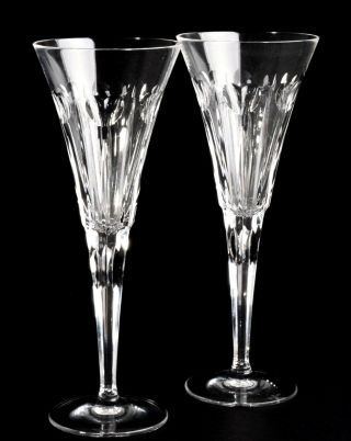 Waterford Crystal Champagne Glasses 9.  25 " H Flutes Love Heart Just.