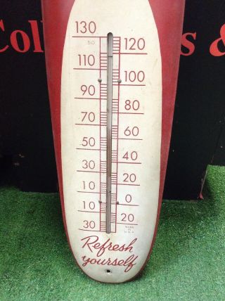 1950s Coca Cola cigar thermometer advertisement sign made in USA 2