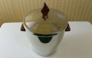 Vintage Mid Century Irvingware Ice Bucket Stainless Steel w/liner 3