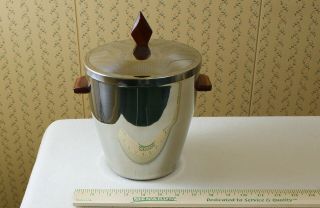 Vintage Mid Century Irvingware Ice Bucket Stainless Steel w/liner 8