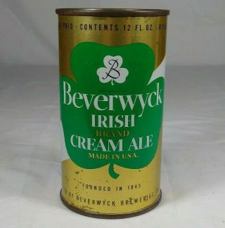 Beverwyck Irish Brand Cream Ale Flat Top Beer Can Breweries Inc.  Albany Ny 36 - 36