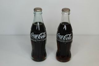 Two Vintage Luxembourg Coca Cola Coke Glass Bottles 0.  190l