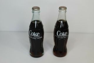 Two Vintage Luxembourg Coca Cola Coke Glass Bottles 0.  190L 2