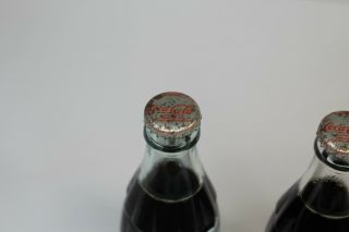 Two Vintage Luxembourg Coca Cola Coke Glass Bottles 0.  190L 4