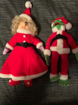 Kermit The Frog And Miss Piggy Christmas Dolls
