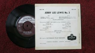 JERRY LEE LEWIS - No.  3 EP RE - S 1187 LONDON RECORDS UK 1ST PRESSING, 2
