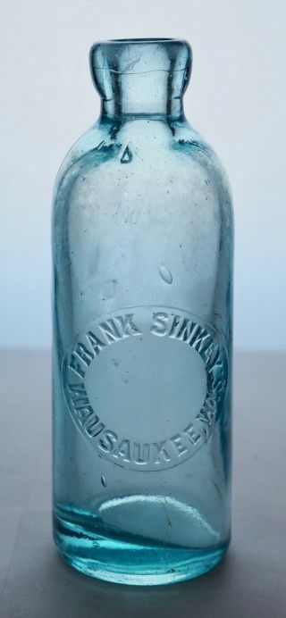 Old Hutch Hutchinson Soda Bottle – Frank Sinkey Wausaukee Wi - Wi1013