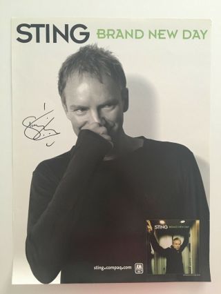 Sting Signed Autograph Poster 18 " X 24 " Day