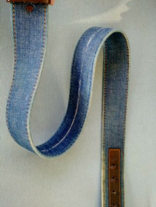 Vintage Denim Belt Made with Levi Strauss BIG E Red Tab Jeans Pants Very UNIQUE 6