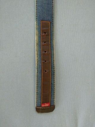 Vintage Denim Belt Made with Levi Strauss BIG E Red Tab Jeans Pants Very UNIQUE 7