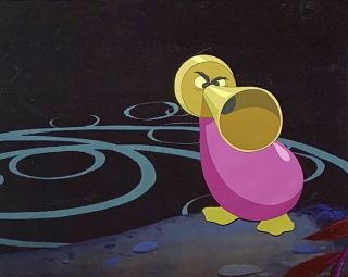 1951 Walt Disney Alice In Wonderland Horn Duck Production Animation Cel
