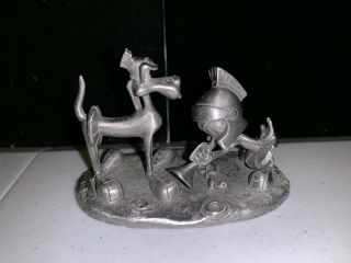 1997 Rawcliffe Pewter Warner Bros.  Marvin The Martian " Who Did This ? " 2 "