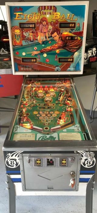 Eight Ball Pinball Machine By Bally 1977 Coin Operated