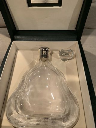 Hennessy Richard Baccarat Crystal Cognac Collector Empty Bottle Decanter & Box 4