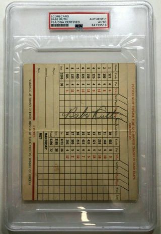 Babe Ruth Signature / Autograph Psa/dna Certified Authentic