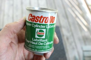 Vintage Castrollo Upper Cylinder Lubricant Tin Oil Can Castrol