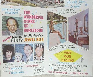 1960s Las Vegas Show Casino Stardust Sinatra Sands Rat Pack Jerry Lewis Program 5