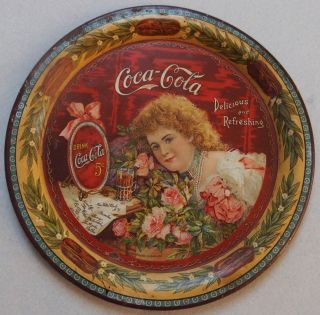 One Of The Rarest 1901 Coca Cola Hilda Clark Advertising Tip Tray Near Wow