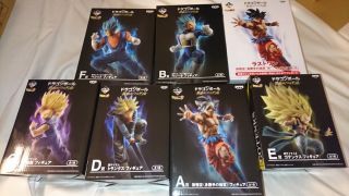 Banpresto Ichiban Kuji Dragon Ball Figure Complete Set Of 7 Japan Goku