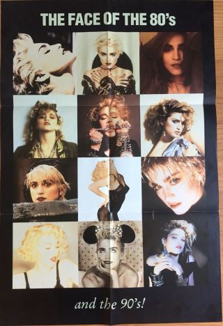 Madonna - Vogue - U.  K 2 Track 12” Vinyl Includes ‘Face Of The 80’s’ Poster 2
