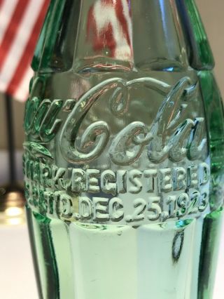 PAT ' D DEC.  25,  1923 Coca - Cola Hobbleskirt Coke Bottle McCOMB MISS Mississippi 5