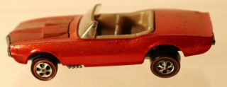 Dte 1968 Hot Wheels Redline 6212 Metallic Red Custom Firebird W/brown Interior