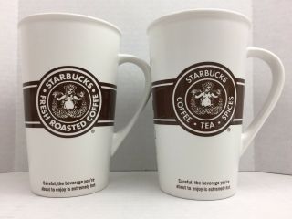 Starbucks 2008 Grande Coffee Mug Tea Cup Brown Cigar Band Mermaid Siren Logo EUC 2