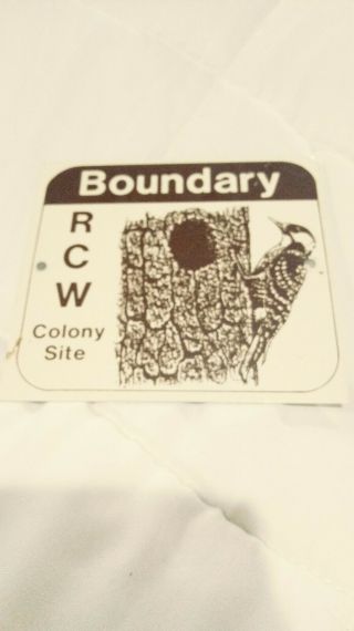 Vintage Us Forest Service Department Agriculture Metal Boundry Rcw Colony Site