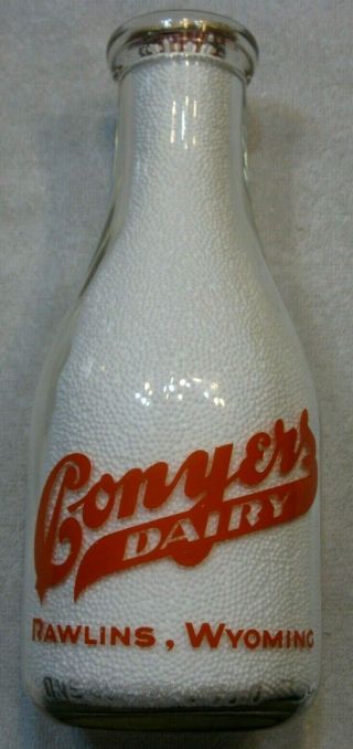 Trpq Wyoming Milk Bottle Rawlins Dairy Creamery Wyo Wy.