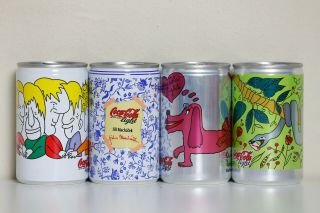2005 Coca Cola 4 Cans Set From Czech Republic / Slovakia,  Art (150ml)