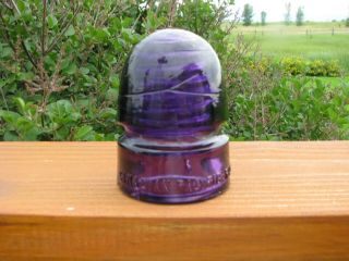 Exceptional Royal Purple Canadian Pacific Ry Railroad Insulator
