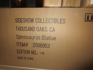 Sideshow Dinosauria Spinosaurus Maquette Jurassic Park Lost World 118 of 1000 12